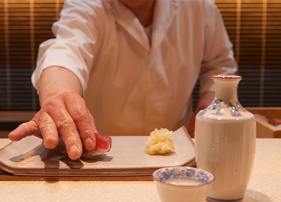 握りたての寿司